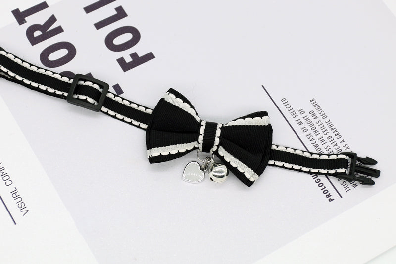 HKM-3405117 Flower and Bow Tie Collars for Small Pets - Adjustable Cat and Dog Size Options