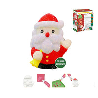 HKM-340563 Handmade Santa Claus DIY Piggy Bank Sculpture for Kids - Christmas Decoration Toys