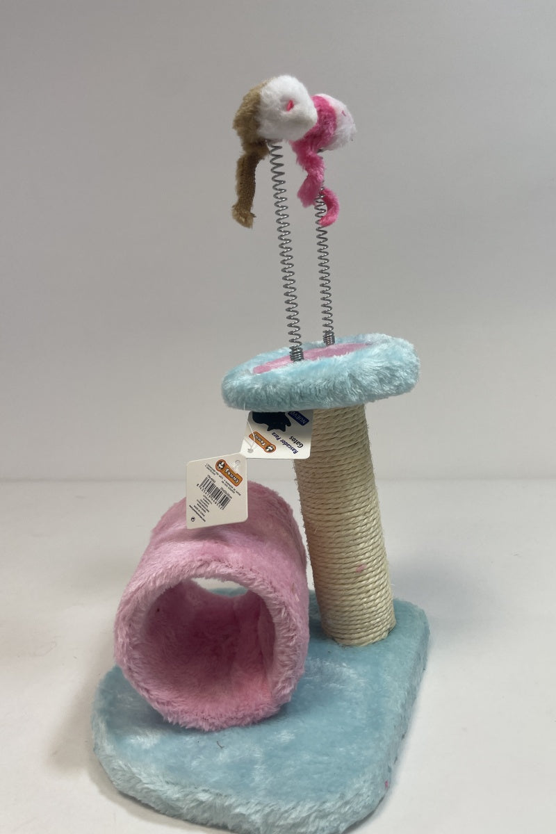 HKM-3406397 Multi-Level Cat Climbing Frame with Scratching Posts and Cozy Lounge Areas