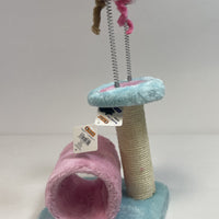 HKM-3406397 Multi-Level Cat Climbing Frame with Scratching Posts and Cozy Lounge Areas