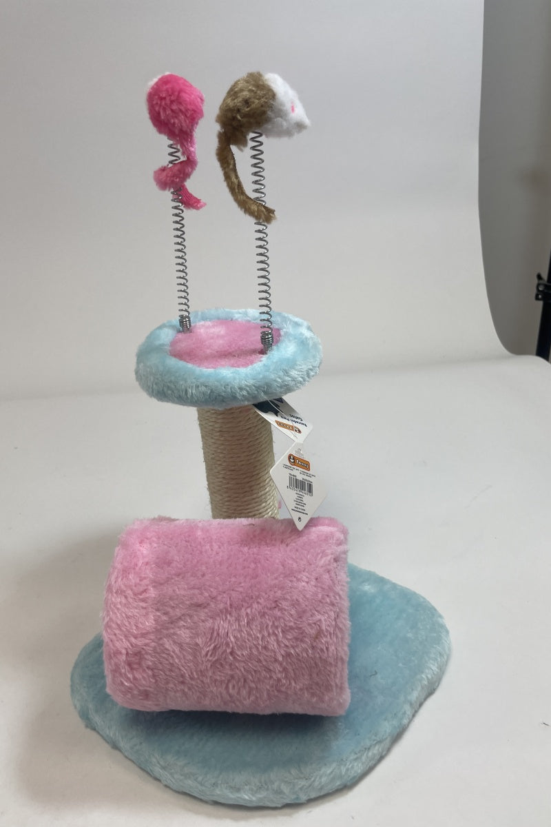 HKM-3406397 Multi-Level Cat Climbing Frame with Scratching Posts and Cozy Lounge Areas