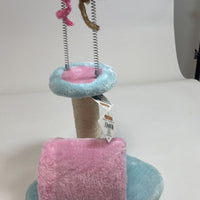 HKM-3406397 Multi-Level Cat Climbing Frame with Scratching Posts and Cozy Lounge Areas