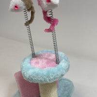 HKM-3406397 Multi-Level Cat Climbing Frame with Scratching Posts and Cozy Lounge Areas