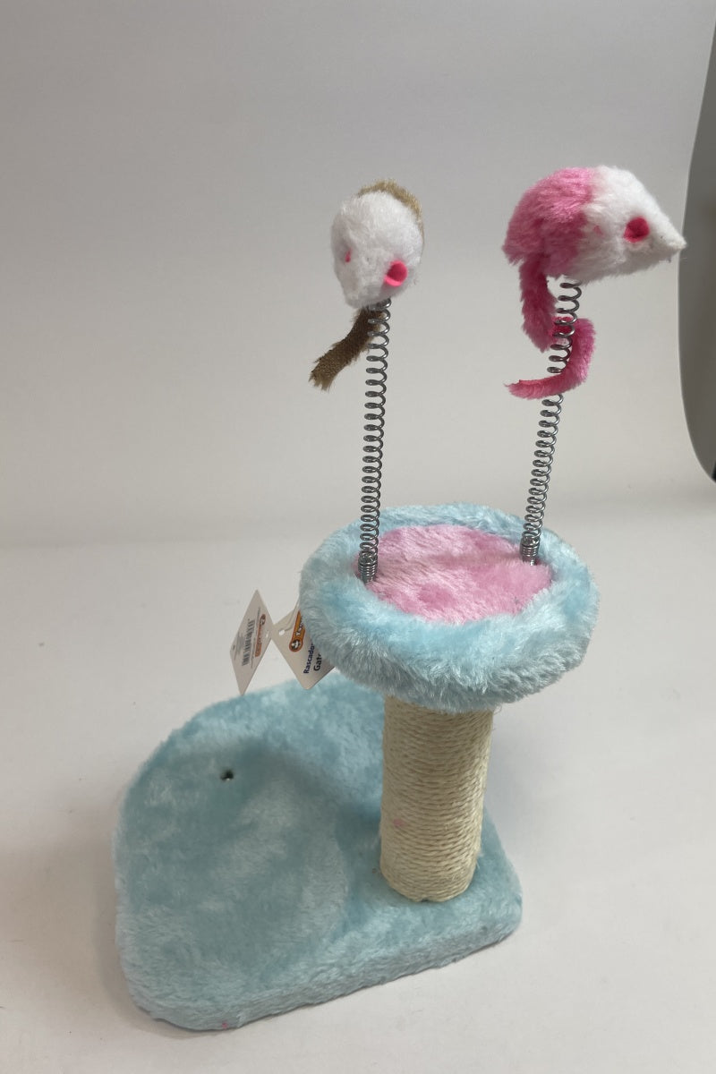 HKM-3406397 Multi-Level Cat Climbing Frame with Scratching Posts and Cozy Lounge Areas