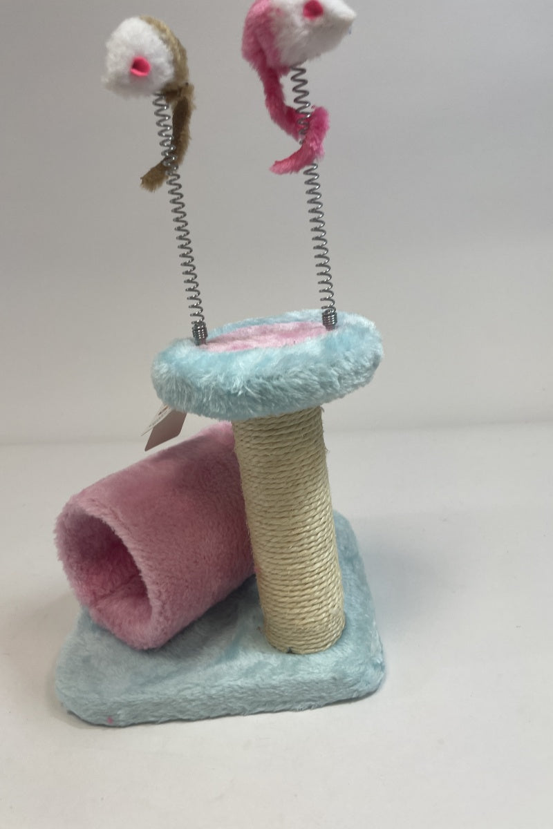 HKM-3406397 Multi-Level Cat Climbing Frame with Scratching Posts and Cozy Lounge Areas