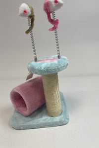 HKM-3406397 Multi-Level Cat Climbing Frame with Scratching Posts and Cozy Lounge Areas