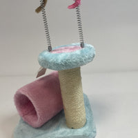 HKM-3406397 Multi-Level Cat Climbing Frame with Scratching Posts and Cozy Lounge Areas