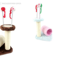 HKM-3406397 Multi-Level Cat Climbing Frame with Scratching Posts and Cozy Lounge Areas