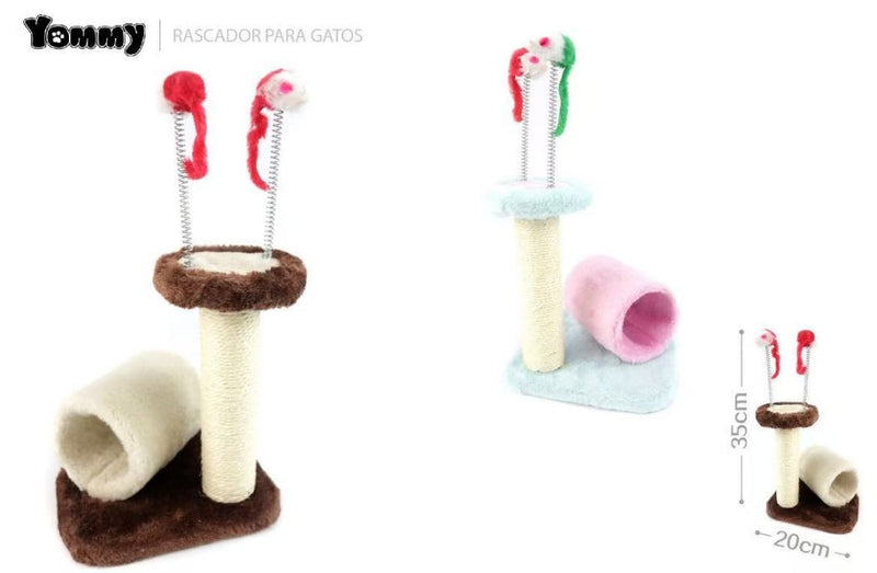 HKM-3406397 Multi-Level Cat Climbing Frame with Scratching Posts and Cozy Lounge Areas