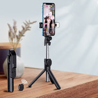 HKM-340691 Anti-Shake Aluminum Alloy Selfie Stick for Mobile Phones, Live Streaming Support