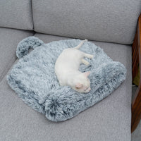 HKM-3407165 Cozy Plush Round Cat Sleeping Bag for Warm and Comfortable Nesting