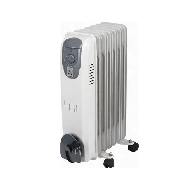 HKM-340755 Electric Oil Filled Heater Radiator - 1500W Adjustable Thermostat, Overheat Protection, Portable Design for Indoor Use