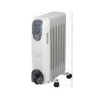 HKM-340755 Electric Oil Filled Heater Radiator - 1500W Adjustable Thermostat, Overheat Protection, Portable Design for Indoor Use