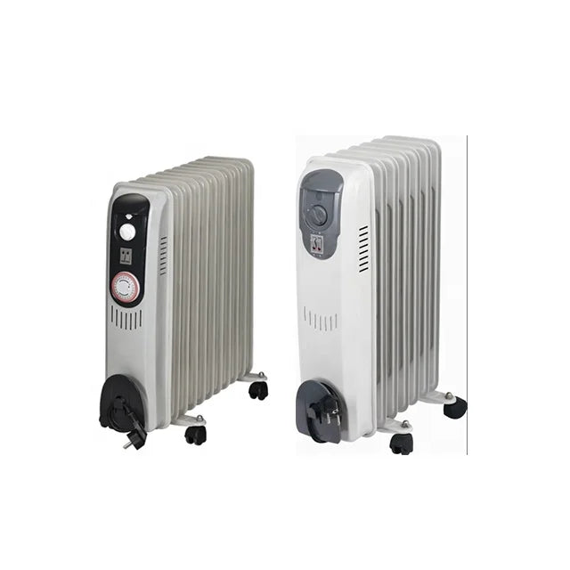 HKM-340755 Electric Oil Filled Heater Radiator - 1500W Adjustable Thermostat, Overheat Protection, Portable Design for Indoor Use