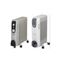 HKM-340755 Electric Oil Filled Heater Radiator - 1500W Adjustable Thermostat, Overheat Protection, Portable Design for Indoor Use
