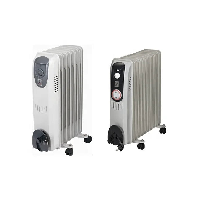 HKM-340755 Electric Oil Filled Heater Radiator - 1500W Adjustable Thermostat, Overheat Protection, Portable Design for Indoor Use