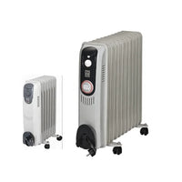 HKM-340755 Electric Oil Filled Heater Radiator - 1500W Adjustable Thermostat, Overheat Protection, Portable Design for Indoor Use