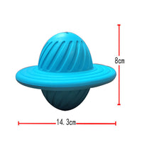 HKM-3407933 Durable Rubber Flying Saucer Dog Toy - Bite Resistant, Multifunctional and Available in Sky Blue and Gray