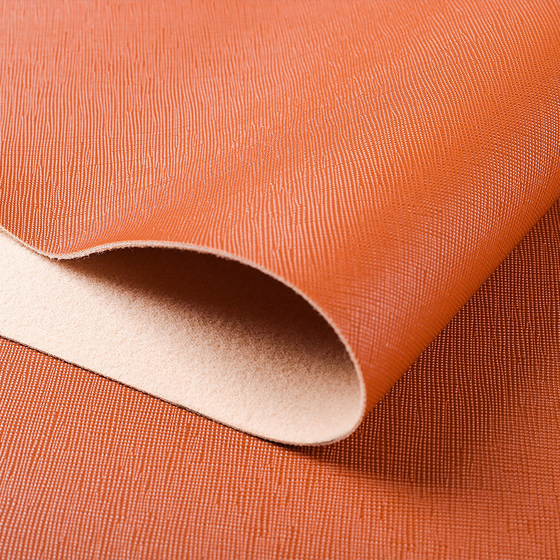 HKM-340819 1.0mm Brushed Bottom PVC Leather Fabric - 140cm Wide Cross Grain for Furniture, Bags, and Belts