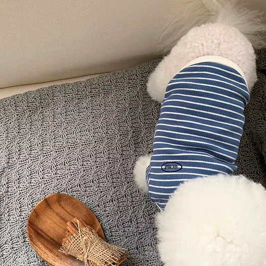 HKM-3408701 Striped Casual Dog Clothes for Small Pets in Multiple Colors and Sizes