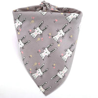 HKM-340883 Animal Print Cotton Dog Bandana - Soft Breathable Triangle Scarf for Pets - 65cm Size