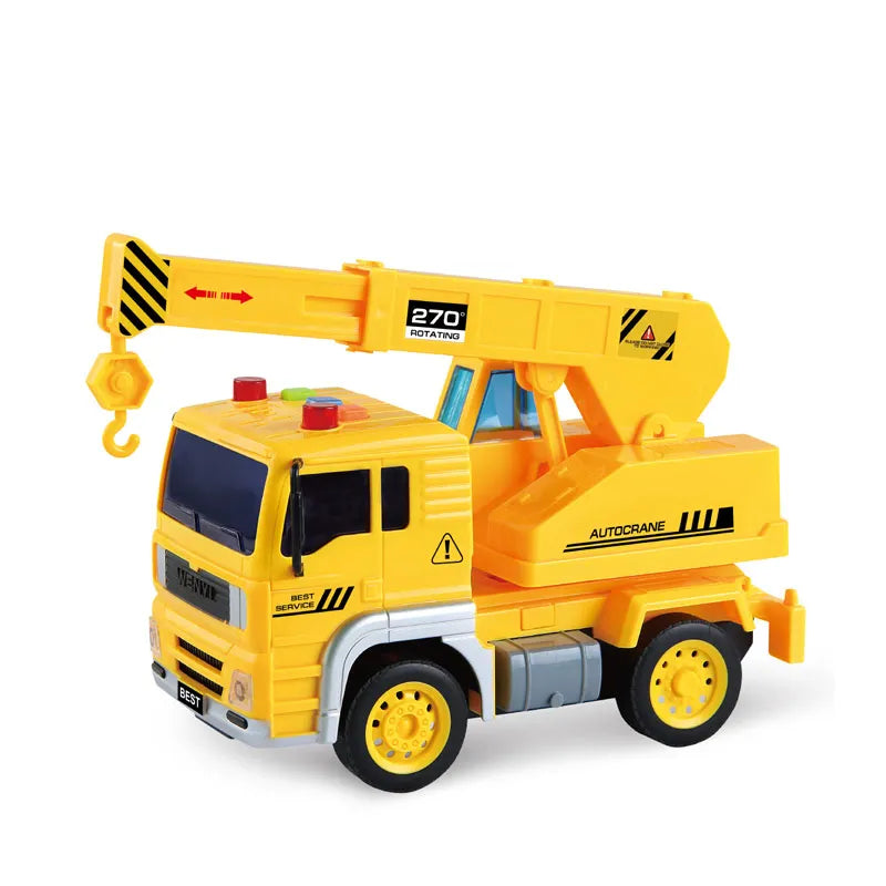 HKM-340947 Friction Powered 1:20 Engineering Truck Toy for Kids - Diecast Plastic Vehicle
