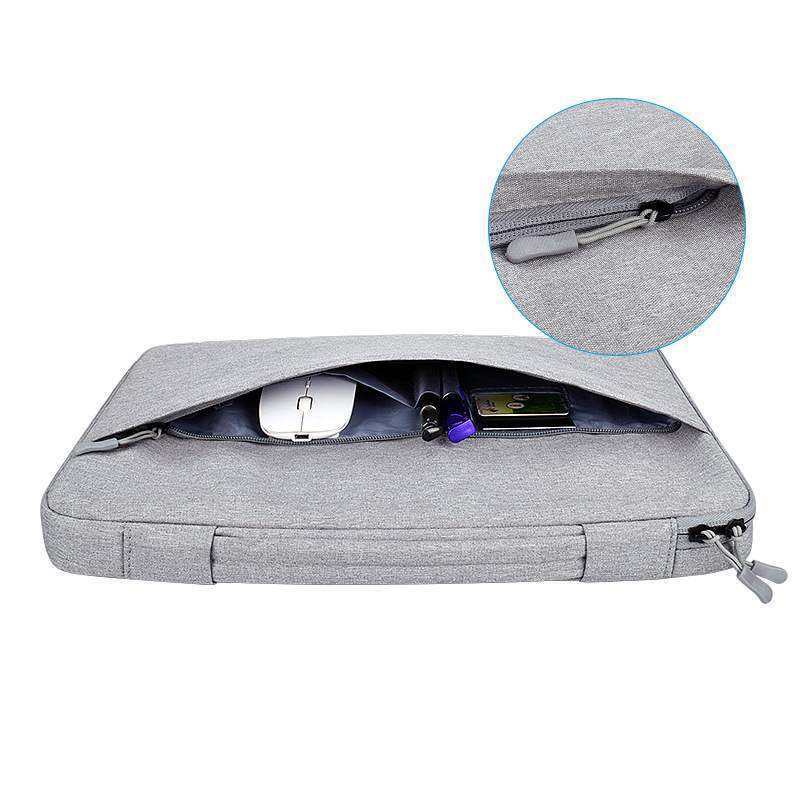 HKM-341011 Laptop Sleeve Shoulder Bag - Oxford Cloth Protective Cover for 15.4, 15.6, and 13.3 Inch Devices in Dark Gray, Hemp Gray, and Beauty Powder