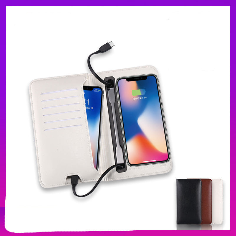 HKM-341011 Rechargeable 6800mAh Wireless Charging Wallet with Multiple USB Ports