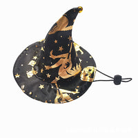 HKM-3410493 Wizard Cloak and Hat Set for Pets – Polyester Halloween Costume in S, M, L Sizes