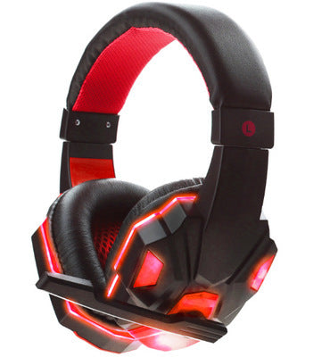 HKM-341203 Illuminated Wired Gaming Headset with Adjustable Microphone and Volume Control