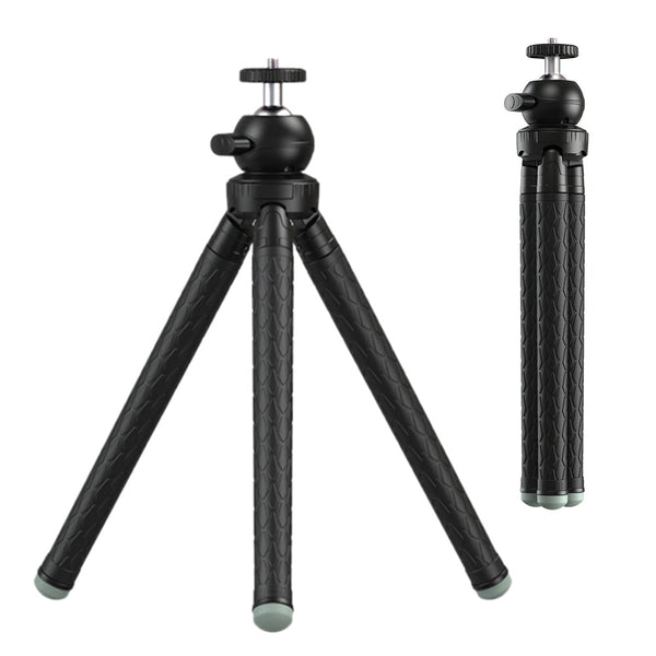 HKM-341203 Telescopic Tripod for Smartphones - 110CM Height, 7 Sections, High Elastic Rubber, Waterproof, Anti-Skid