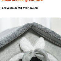 HKM-3412541 Cozy PP Cotton House for Small Dogs and Cats - Winter Warm Nest