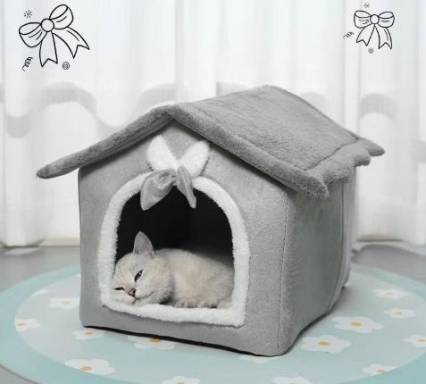 HKM-3412541 Cozy PP Cotton House for Small Dogs and Cats - Winter Warm Nest