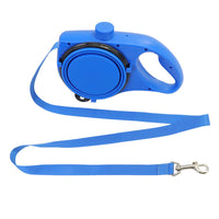 HKM-3412669 Pet Supplies with Water Bottle and Leash - Adjustable Plastic Traction Rope in Blue, Black, or Red