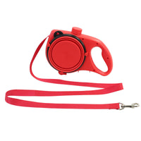 HKM-3412669 Pet Supplies with Water Bottle and Leash - Adjustable Plastic Traction Rope in Blue, Black, or Red