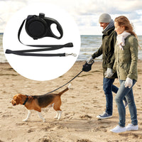 HKM-3412669 Pet Supplies with Water Bottle and Leash - Adjustable Plastic Traction Rope in Blue, Black, or Red