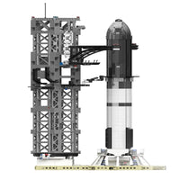 HKM-341267 Starship Rocket Building Block Model Set with 1763 Pieces for Ages 8 and Up