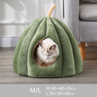 HKM-3412925 Cozy Pumpkin Cat House - Removable and Washable Cat Nest with High Elasticity Fabric