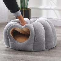 HKM-3412925 Cozy Pumpkin Cat House - Removable and Washable Cat Nest with High Elasticity Fabric