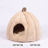 HKM-3412925 Cozy Pumpkin Cat House - Removable and Washable Cat Nest with High Elasticity Fabric