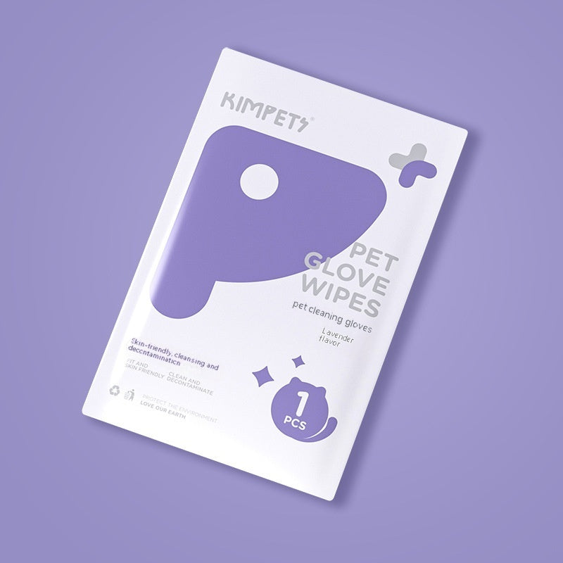 HKM-3414461 Lavender-Scented Disposable Cleaning Gloves for Pet Grooming and Bathing - Pack of 8