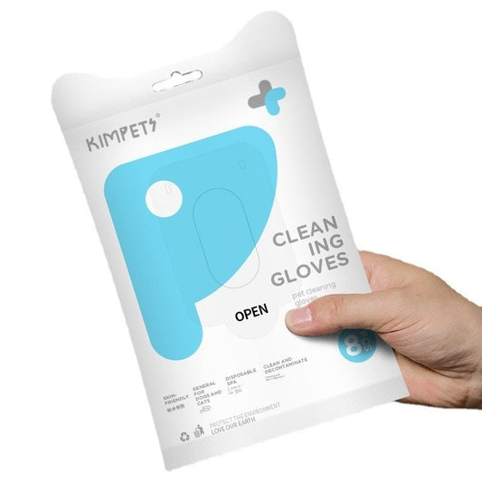 HKM-3414461 Lavender-Scented Disposable Cleaning Gloves for Pet Grooming and Bathing - Pack of 8