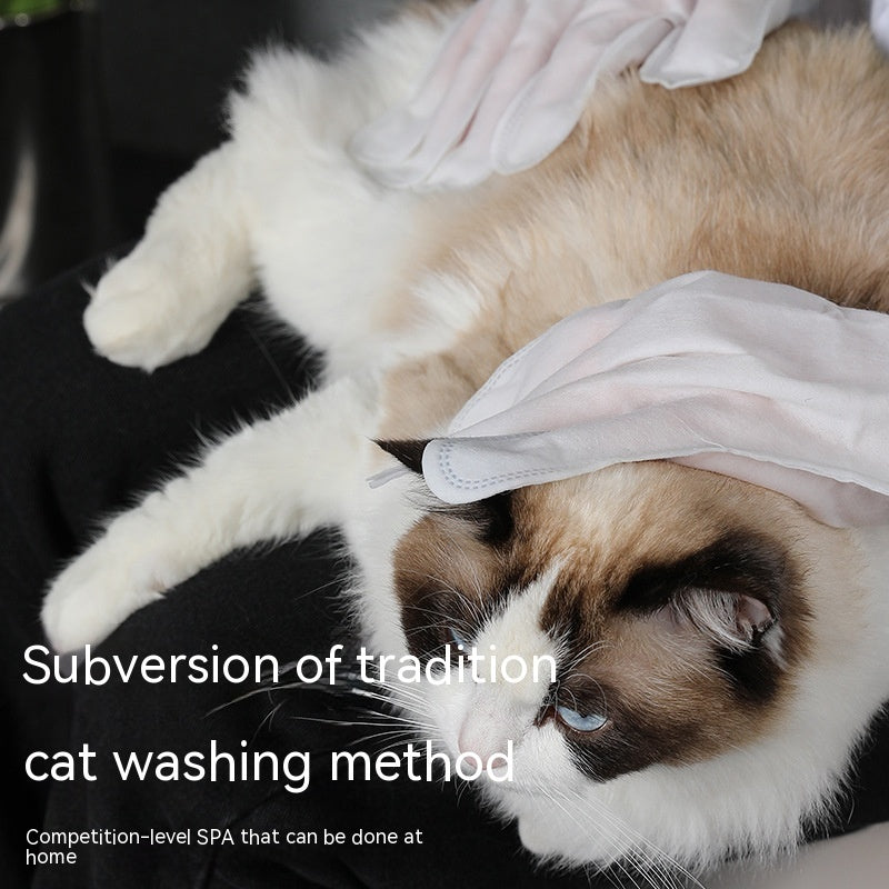 HKM-3414461 Lavender-Scented Disposable Cleaning Gloves for Pet Grooming and Bathing - Pack of 8