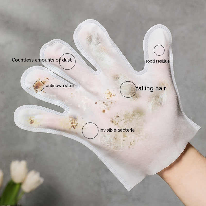HKM-3414461 Lavender-Scented Disposable Cleaning Gloves for Pet Grooming and Bathing - Pack of 8