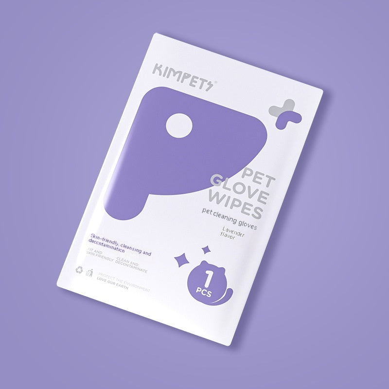 HKM-3414461 Lavender-Scented Disposable Cleaning Gloves for Pet Grooming and Bathing - Pack of 8