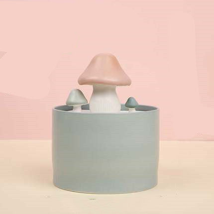 HKM-3414845 Cat Water Dispenser with Detachable Filtration System - Mushroom Style in Multiple Colors and Sizes