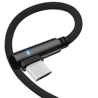 HKM-341523 90 Degree Elbow Anti-Winding Charging Cable - Single Head, Universal Compatibility