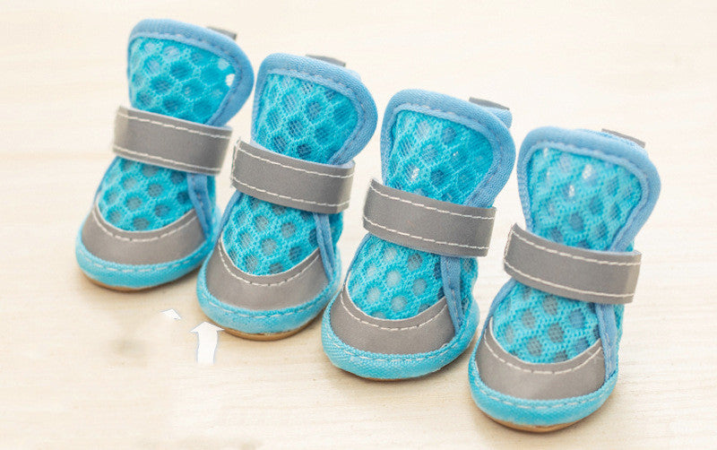HKM-3415485 Small Dog Rubber Shoes - Non-Slip, Wear-Resistant, Available in Four Colors