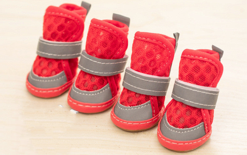 HKM-3415485 Small Dog Rubber Shoes - Non-Slip, Wear-Resistant, Available in Four Colors