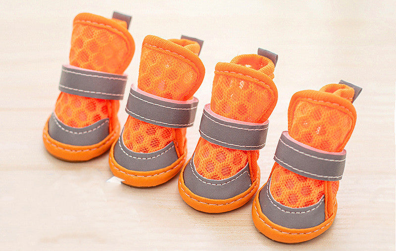 HKM-3415485 Small Dog Rubber Shoes - Non-Slip, Wear-Resistant, Available in Four Colors
